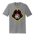 Unisex Pirate Head Tee Heather Grey