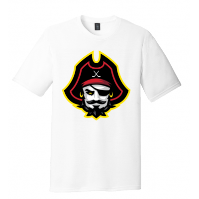 Unisex Pirate Head Tee White