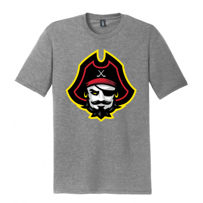 Unisex Pirate Head Tee Heather Grey
