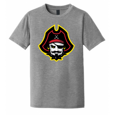 Youth  Pirate Head Tee Heather Grey