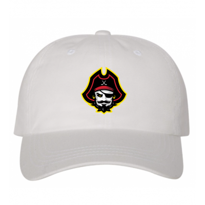 Pirate Head Dad Cap White