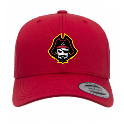 Pirate Head Red Trucker