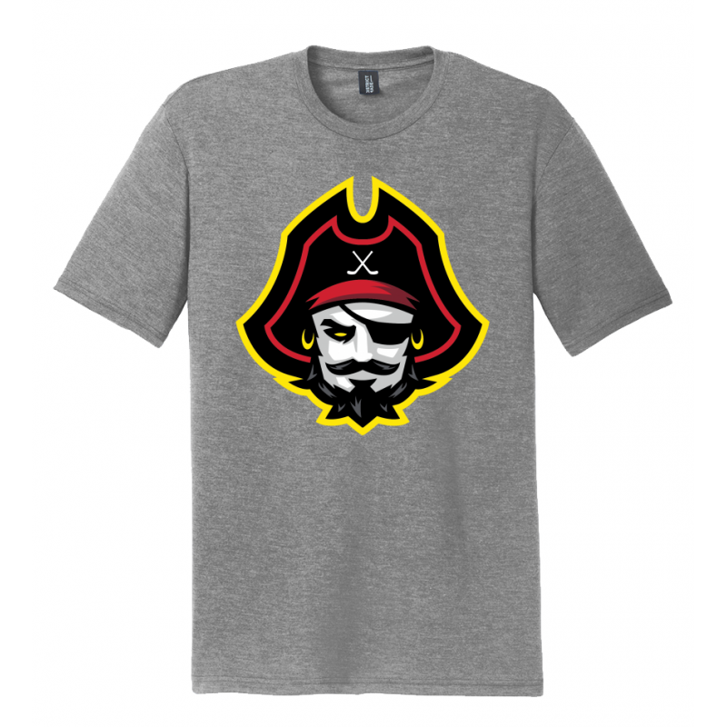 Unisex Pirate Head Tee Heather Grey