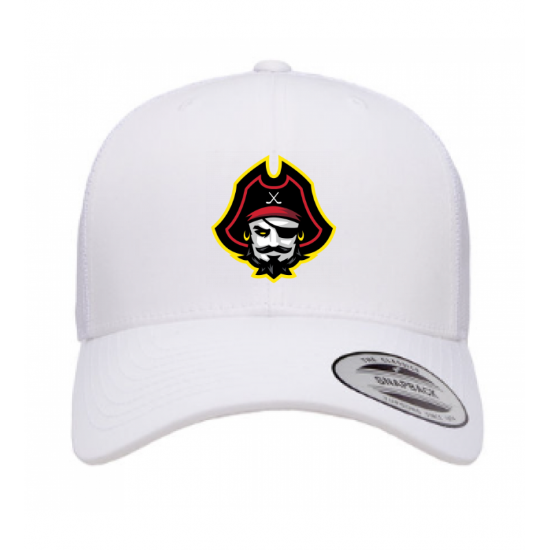 Pirate Head White Trucker