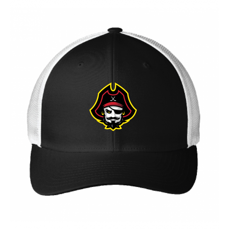 Pirate Head Black/White Trucker